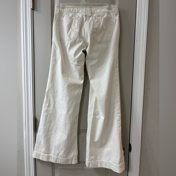Women's Cream Wide-Leg Jeans - Picture 4 of 9
